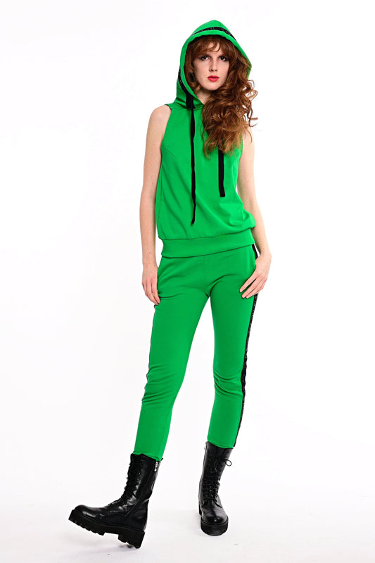 Holy Sleeveless Hoodie Flash Green Ilaylit