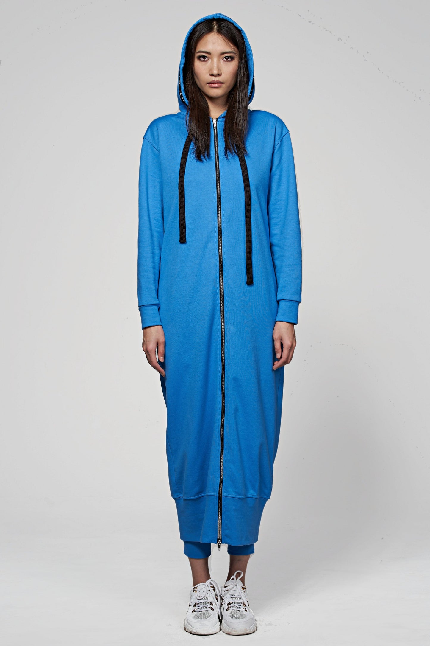 Hoodie Coat Long Royal M Ilaylit