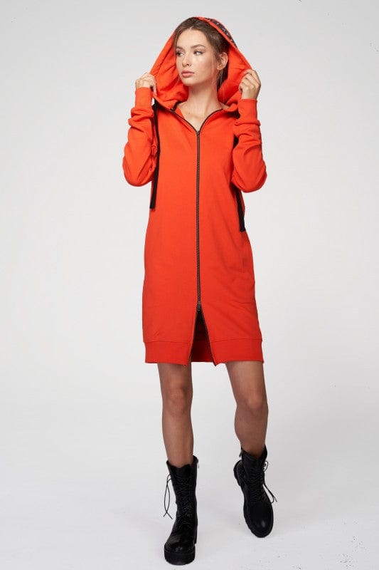 Hoodie Coat Midi Coral Ilaylit