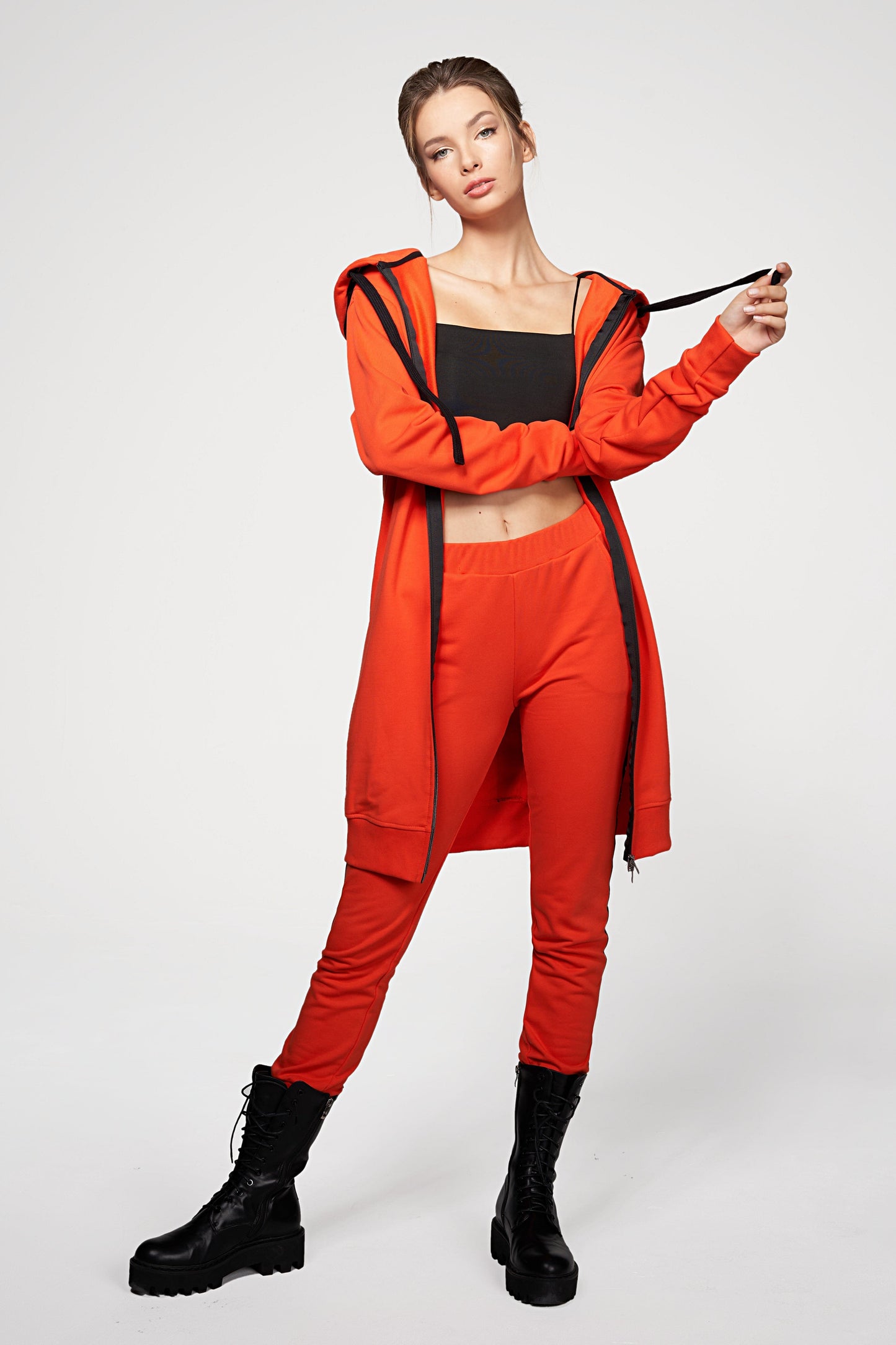 Hoodie Coat Midi Coral Ilaylit