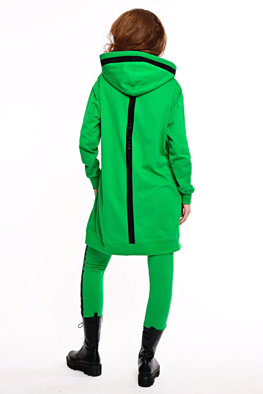 Hoodie Coat Midi Flash Green Ilaylit