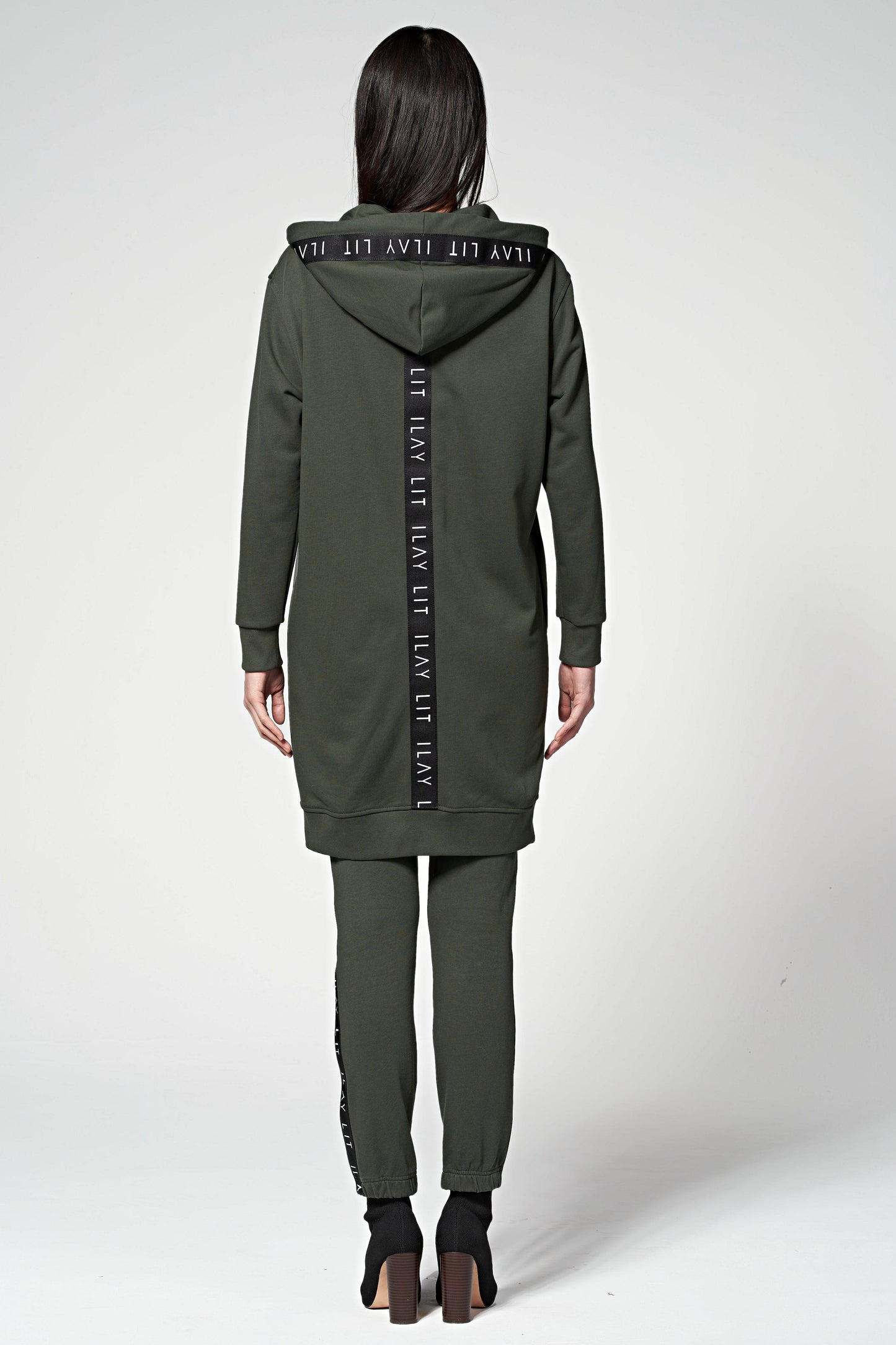 Hoodie Coat Midi Olive Ilaylit