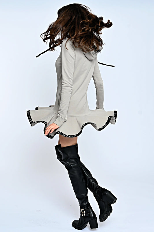 Kelly Dress Taupe Ilaylit