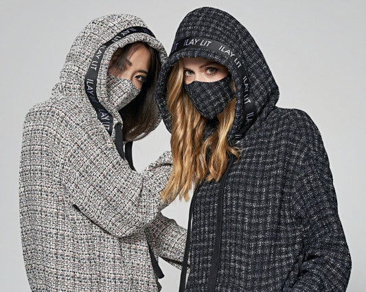 Zoe Bouclé Hoodie Dark Blue L Ilaylit