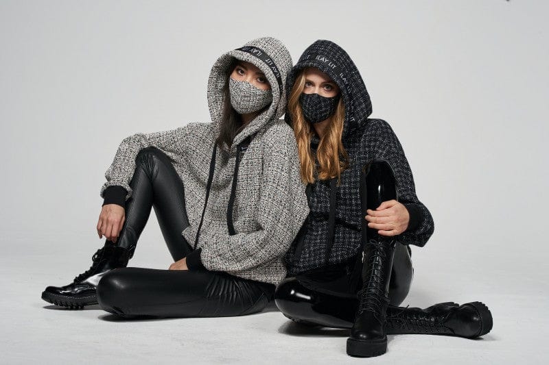 Zoe Bouclé Hoodie Dark Blue L Ilaylit