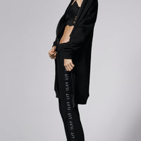 Hoodie Coat Midi Black