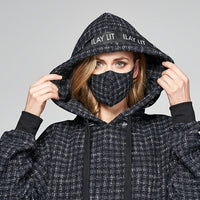 Zoe Bouclé Hoodie Dark Blue