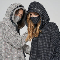 Zoe Bouclé Hoodie Dark Blue