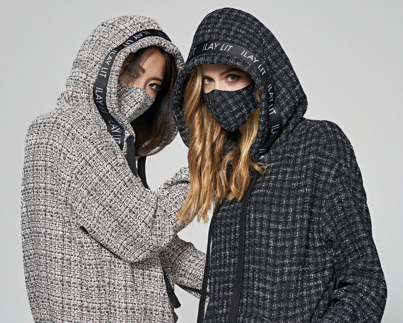 Zoe Bouclé Hoodie Dark Blue