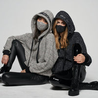 Zoe Bouclé Hoodie Dark Blue