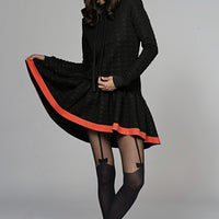 Foxy Black O Dress