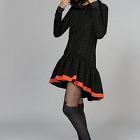 Foxy Black O Dress