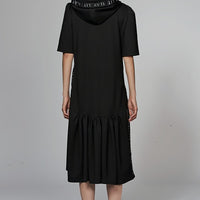 24/ 7 Hoodie Dress Black