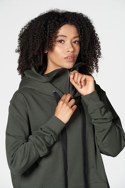 Ike Double Cap Hoodie UNISEX bis XL OLIVE