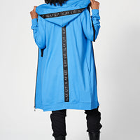Hoodie Coat Midi Royal