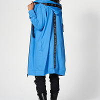 Hoodie Coat Midi Royal