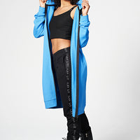 Hoodie Coat Midi Royal
