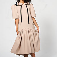 24/ 7 Hoodie Dress Taupe