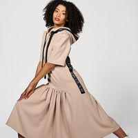 24/ 7 Hoodie Dress Taupe