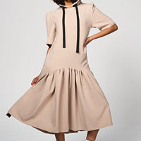 24/ 7 Hoodie Dress Taupe