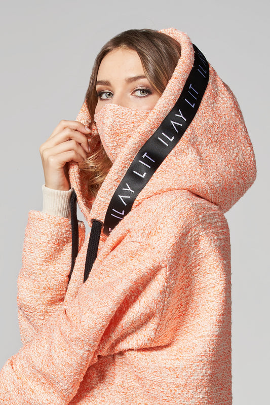 Lucie Bouclé Hoodie Orange