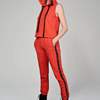 Holy Sleeveless Hoodie Coral