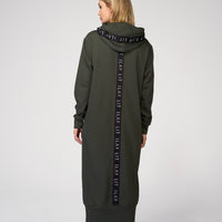 Hoodie Coat Long Olive