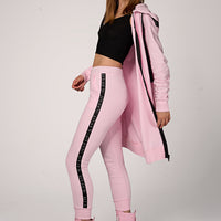 Hoodie Coat Midi Rosa