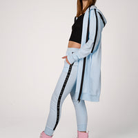 Hoodie Coat Midi Ice Blue
