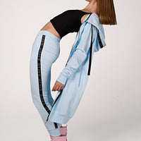 Hoodie Coat Midi Ice Blue