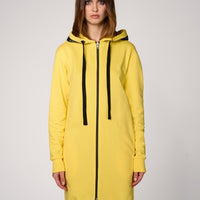 Hoodie Coat Midi Lemon