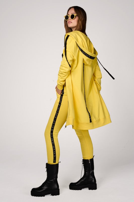 Hoodie Coat Midi Lemon