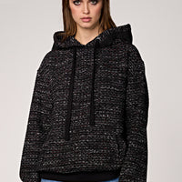Lima Bouclé Hoodie Black