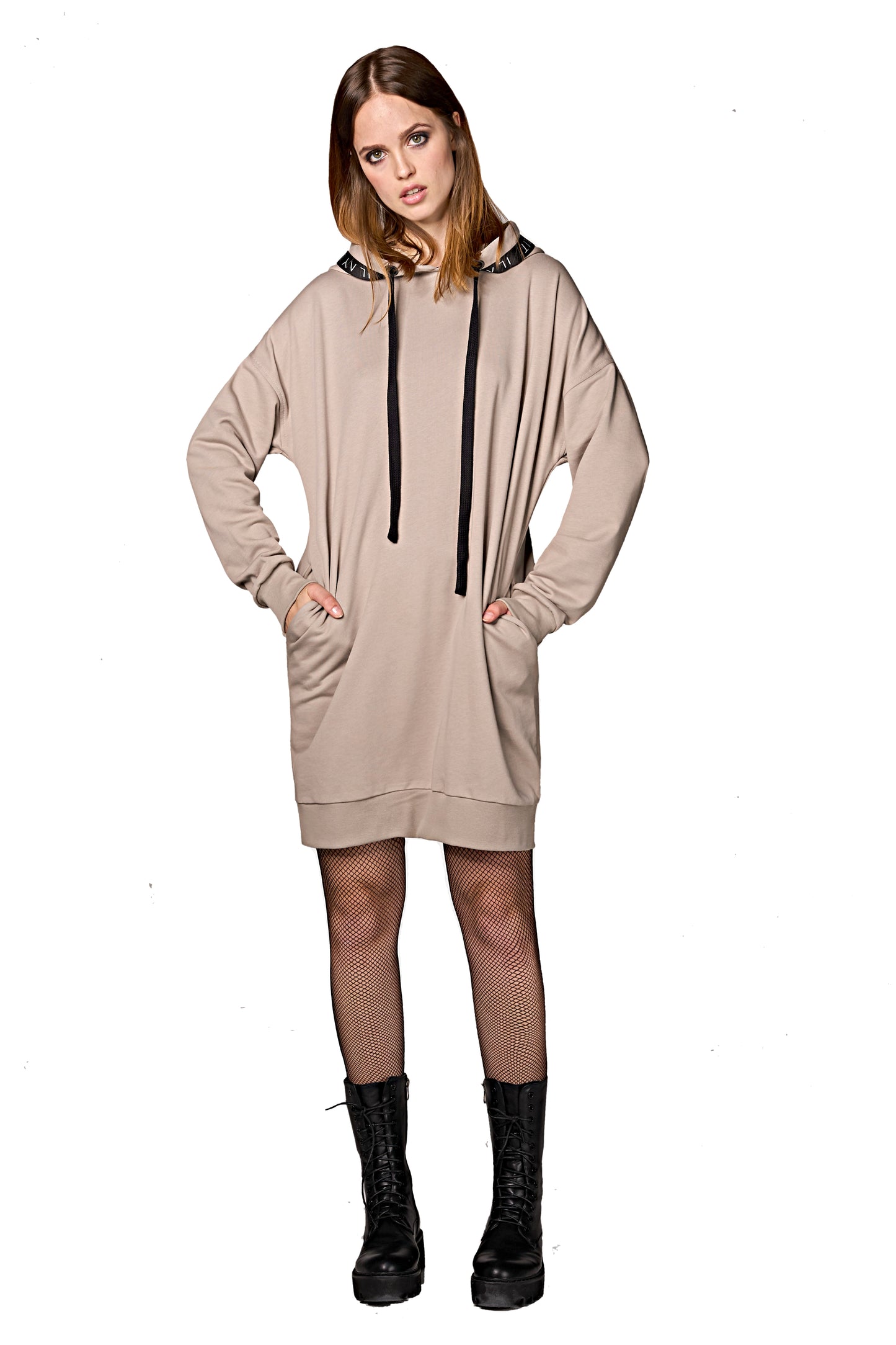 Mona Sweat Dress Taupe