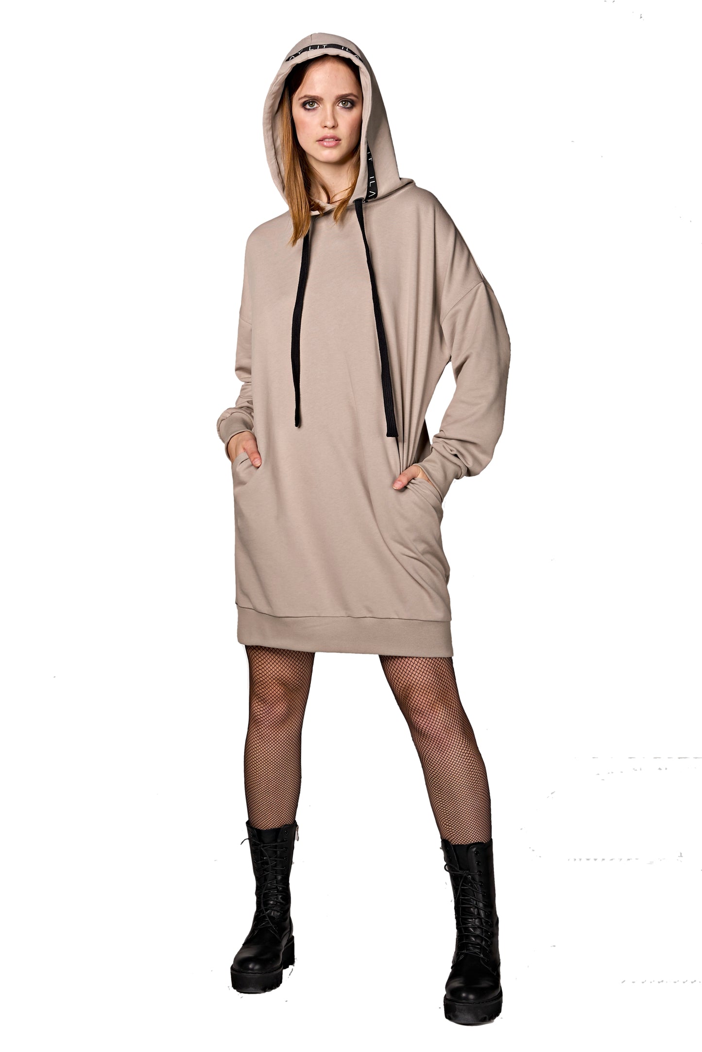 Mona Sweat Dress Taupe