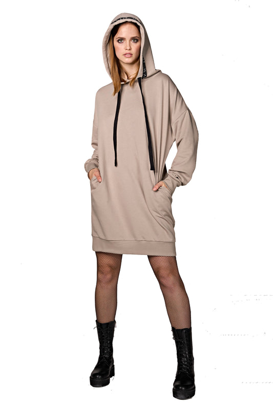 Mona Sweat Dress Taupe
