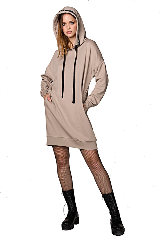 Mona Sweat Dress Taupe
