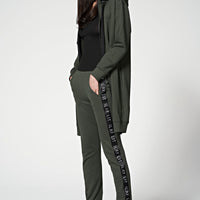 Hoodie Coat Midi Olive
