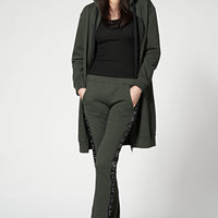 Hoodie Coat Midi Olive