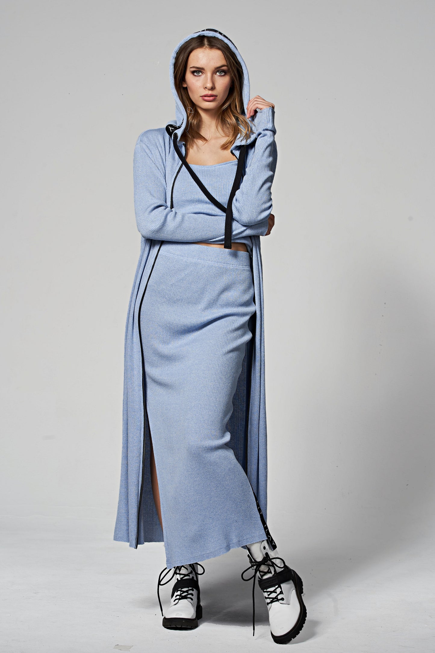 Joy Long Coat Hellblau