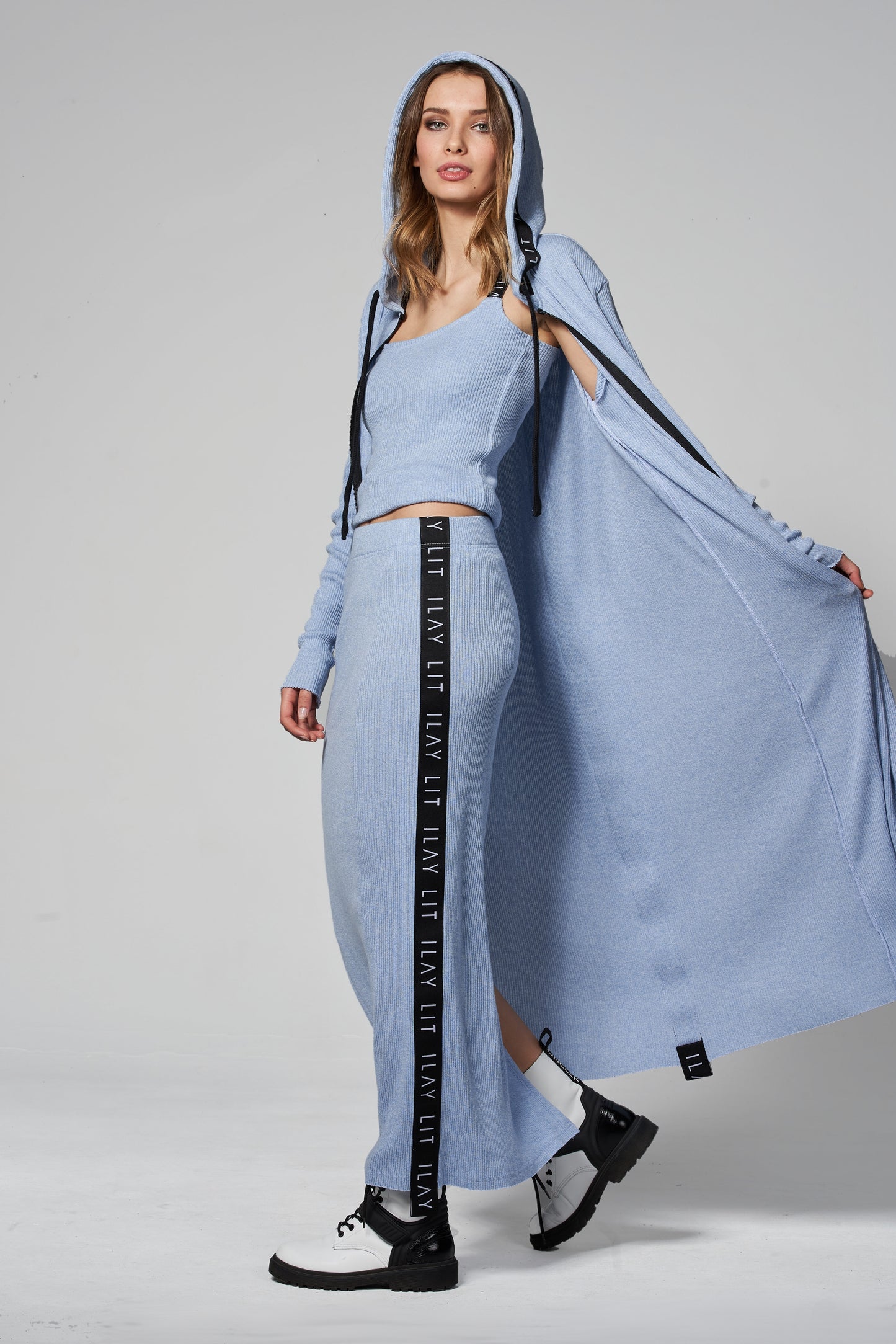 Joy Long Coat Hellblau