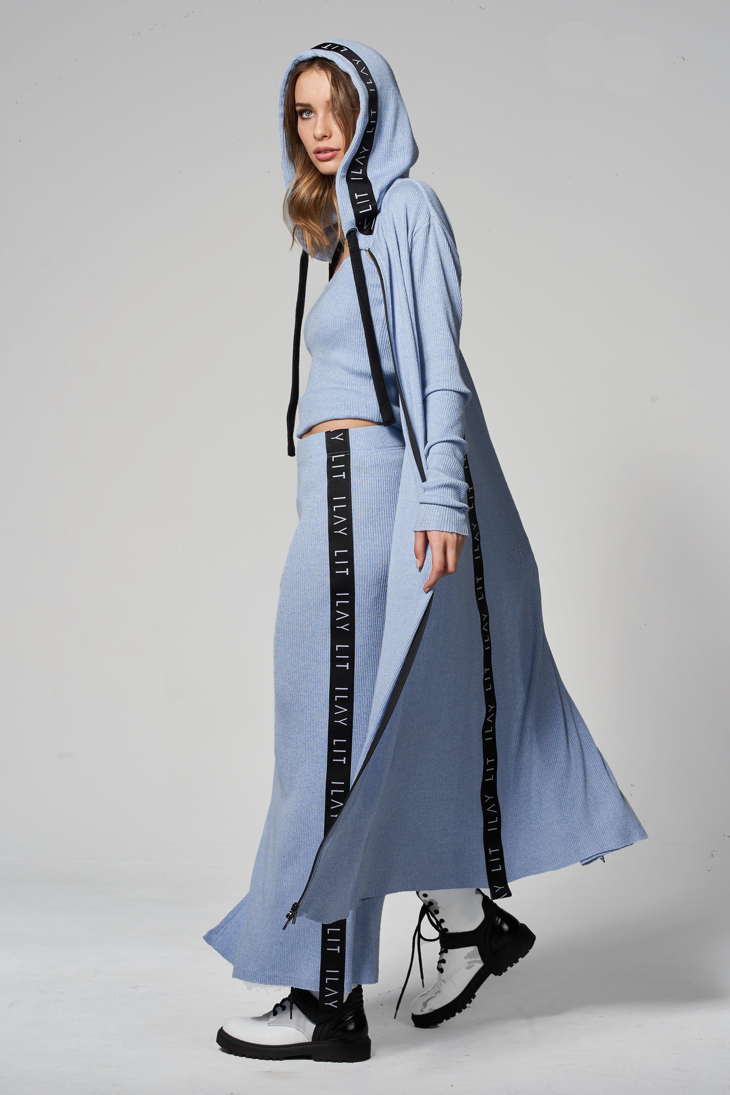 Joy Long Coat Hellblau