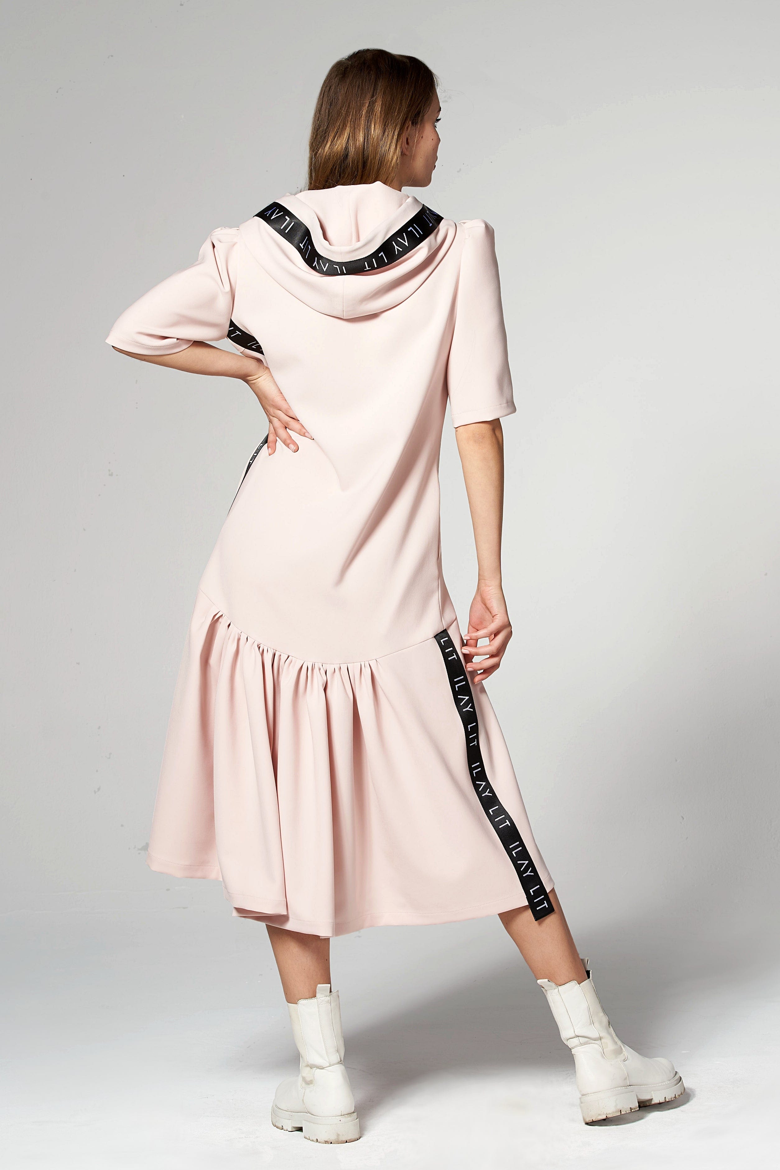 24/7 Hoodie Dress Nude XS Ilaylit
