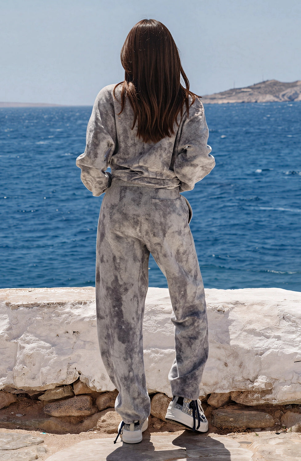 Amaretto Batik Sweat Pants Loose