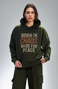 BORN IN CHAOS- Oversized Streetwear Hoodie