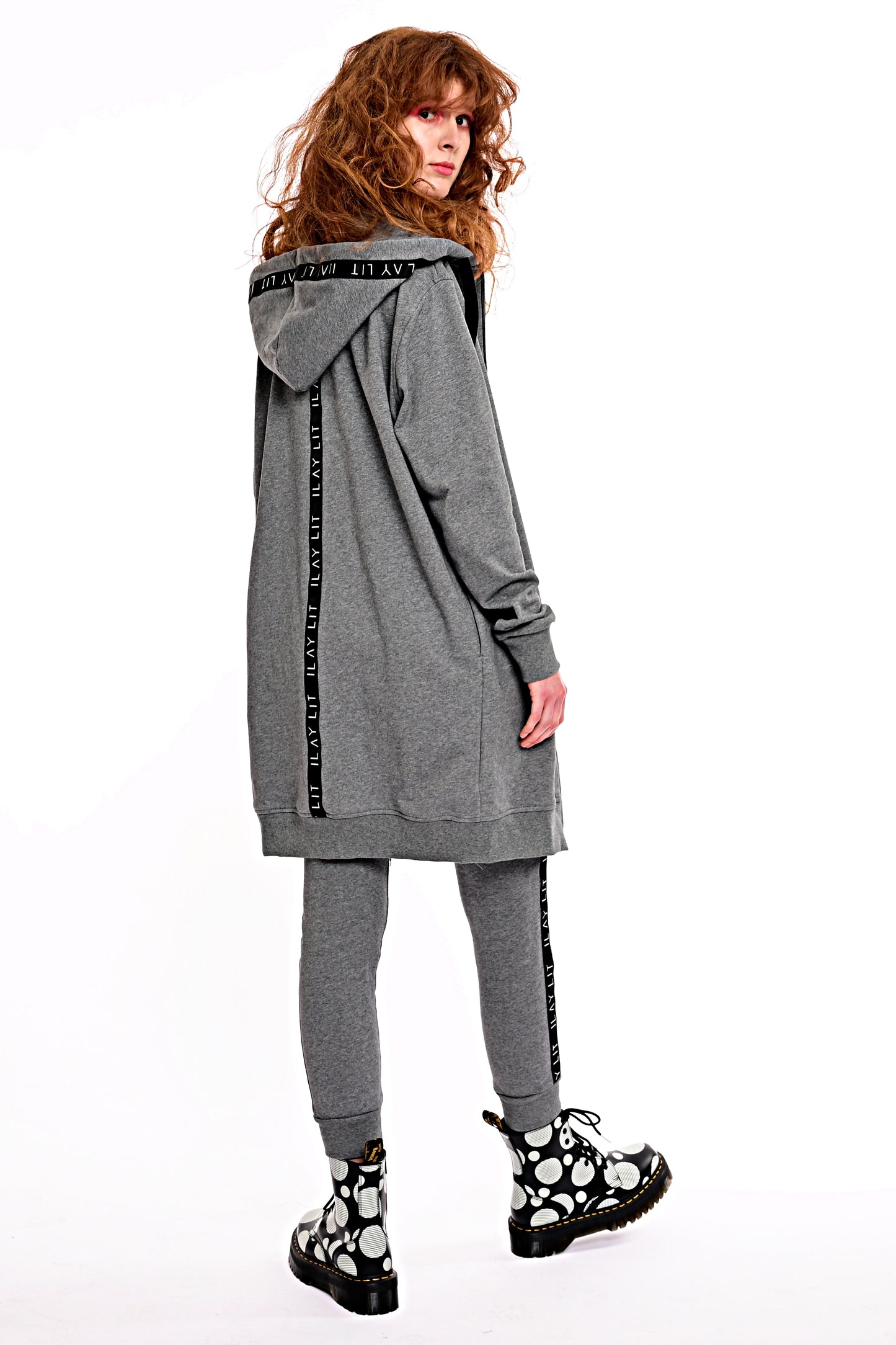Hoodie Coat Midi Melange