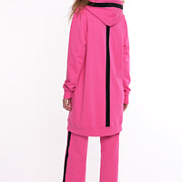 Hoodie Coat Midi Pink
