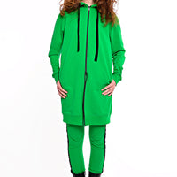 Hoodie Coat Midi Flash Green