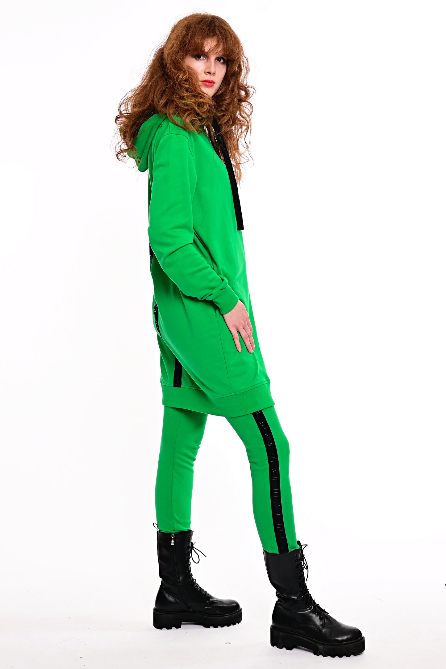 Hoodie Coat Midi Flash Green