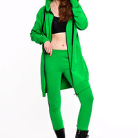 Hoodie Coat Midi Flash Green